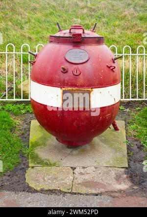 Sea Mine am Roker Beach in der Nähe von Sunderland Stockfoto