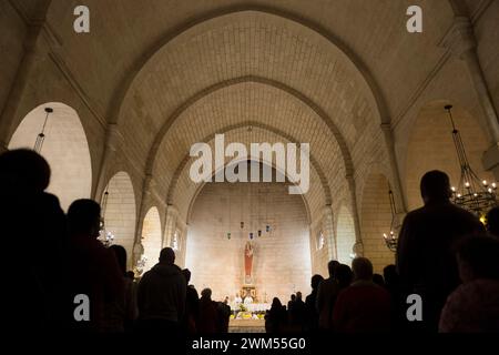 Die Mare de Déu del Carme Kirche ist eine römisch-katholische Kirche in Porto Cristo auf Mallorca. Stockfoto