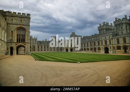 Innenhof von Windsor Castle in der Nähe von London, Großbritannien Stockfoto