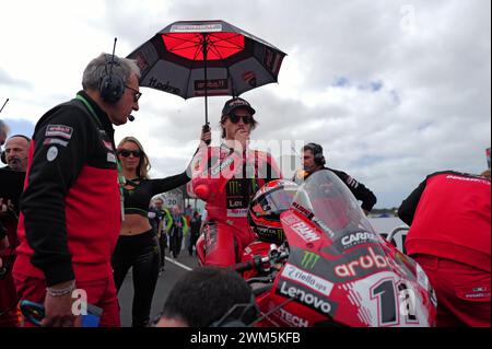 Phillip Island Grand Prix Circuit, 24. Februar 2024: 11 Nicolo Bulega (ITA) Ducati Panigale V4R von Aruba.IT Racing Ducati während der Superbike-Weltmeisterschaft 2024. (Foto von Damir IVKA/ATP Images) (IVKA DAMIR /ATP/SPP) Credit: SPP Sport Pressefoto. /Alamy Live News Stockfoto