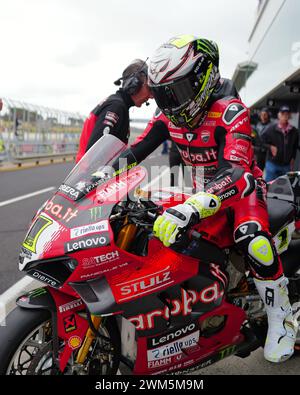 Phillip Island, Cowes, 24. Februar 2024; australische Runde der Superbike-Weltmeisterschaft.WSBK # 1 Alvaro Bautista ESP Ducati Panigale V4R Aruba.IT Racing - Ducati. Copyright. Damir IVKA/ATP Images (IVKA DAMIR /ATP/SPP) Credit: SPP Sport Pressefoto. /Alamy Live News Stockfoto