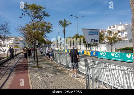 Rennradfahrer Zeitfahren die Tour of the Algarve 2024 (Volta ao Algarve), Radrennen in der Algarve Portugal, Albufeira Portugal 17. Februar 2024 Stockfoto