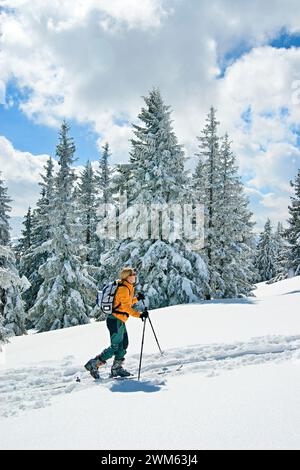 Skitour zum Wertacher Horn in den Allgäuer Alpen Stockfoto