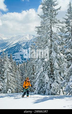 Skitour zum Wertacher Horn in den Allgäuer Alpen Stockfoto