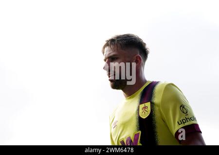 Burnley's Charlie Taylor während des Premier League Spiels im Selhurst Park, London. Bilddatum: Samstag, 24. Februar 2024. Stockfoto