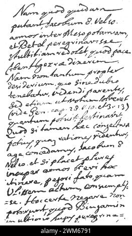 Benedictus de Spinoza - Handschrift mit Tractatus theologico-politicus IX Adnotatio 14. Stockfoto