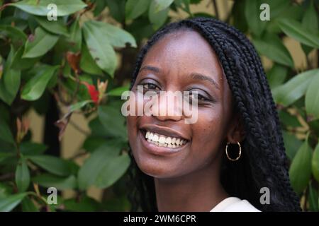 Rost, Deutschland 24. Februar 2024: Miss Germany Awards Finale - 2024 im Bild: Adwoa Awuah Essen/Nordrhein-Westfalen, 21 Jahre Migration & Integration beim Miss Germany Awards 2024 - Europapark Rust - das Finale im Europapark Rust - am Samstag, 04. März 2023 wurde im Europapark zum 20. Mal der Titel Miss Germany vergeben. 900 Gäste wohnten der Proklamation im DOME bei, über 100 Medienvertreter aus Presse, Funk und Fernsehen waren akkreditiert. Europa Park Baden Württemberg *** Rust, Deutschland 24. Februar 2024 Miss Germany Awards Finale 2024 im Bild Adwoa Awuah Essen Nordrhein-Westfalen Stockfoto