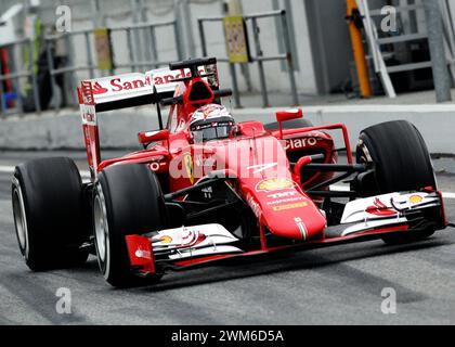 kimi raikkonen - Katalonien - Ferrari Stockfoto