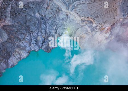 Luftaufnahme von Kawah Ijen, Indonesien Stockfoto