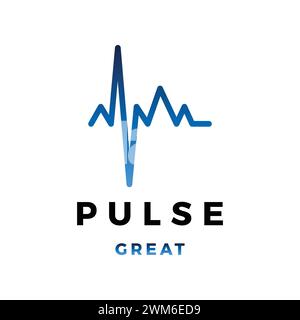 Pulse Icon Logo Design-Vorlage Stock Vektor