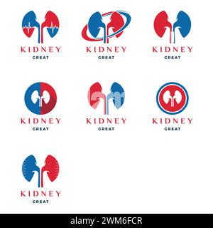 Set von Niere Icon Logo Design Vorlage Stock Vektor