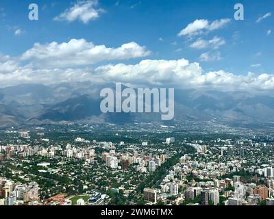 Das Stadtviertel Sanhattan, Santiago de Chile, von Gran Torre Costanera Stockfoto