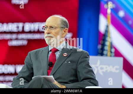 Maryland, USA. Februar 2024. Frank Gaffney bei der Konservativen Politischen Aktionskonferenz 2024 in National Harbor, Maryland, USA, am Samstag, den 24. Februar, 2024. Vermerk: Annabelle Gordon /CNP /MediaPunch Vermerk: MediaPunch Inc/Alamy Live News Stockfoto