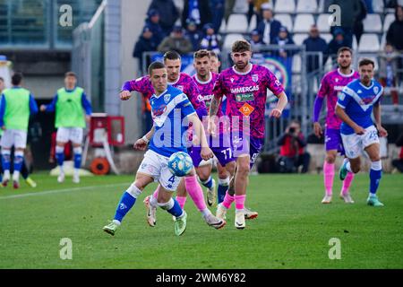 Brescia, Italien. Februar 2024. Fabrizio Paghera (Brescia Calcio) während des Spiels Brescia Calcio vs AC Reggiana, italienischer Fußball Serie B in Brescia, Italien, 24. Februar 2024 Credit: Independent Photo Agency/Alamy Live News Stockfoto