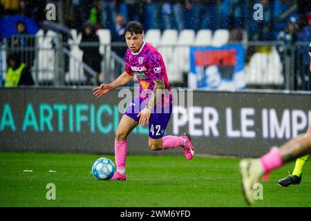 Brescia, Italien. Februar 2024. Alessandro Bianco (AC Reggiana) während des Spiels Brescia Calcio vs AC Reggiana, italienischer Fußball Serie B in Brescia, Italien, 24. Februar 2024 Credit: Independent Photo Agency/Alamy Live News Stockfoto