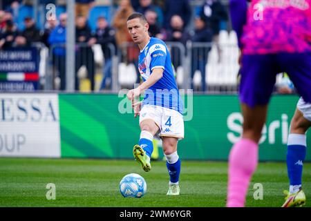 Brescia, Italien. Februar 2024. Fabrizio Paghera (Brescia Calcio) während des Spiels Brescia Calcio vs AC Reggiana, italienischer Fußball Serie B in Brescia, Italien, 24. Februar 2024 Credit: Independent Photo Agency/Alamy Live News Stockfoto