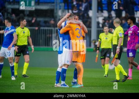 Brescia, Italien. Februar 2024. Michele Avella (Brescia Calcio) während des Spiels Brescia Calcio vs AC Reggiana, italienischer Fußball Serie B in Brescia, Italien, 24. Februar 2024 Credit: Independent Photo Agency/Alamy Live News Stockfoto