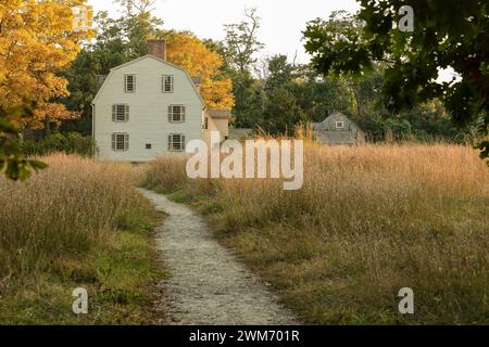 Historisches Museum in Concord, Massachusetts, USA. Der Concord River und die historische North Bridge liegen ganz in der Nähe. Erinnerungen an die amerikanische Revolution hier. Ralph Stockfoto