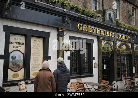 Edinburgh Schottland, Großbritannien {days} Februar 2024. Allgemeine Ansicht von Grayfriars Bobby, Credit sst/alamy Live News Stockfoto