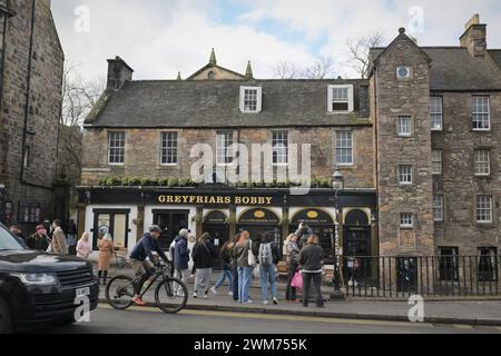 Edinburgh Schottland, Großbritannien {days} Februar 2024. Allgemeine Ansicht von Grayfriars Bobby, Credit sst/alamy Live News Stockfoto