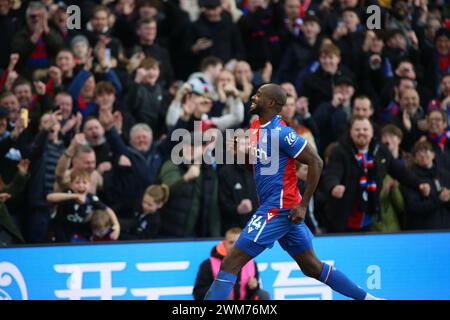 London, Großbritannien. Februar 2024. London, 24. Februar 2024: Während des Premier League-Spiels zwischen Crystal Palace und Burnley im Selhurst Park am 24. Februar 2024 in London. (Pedro Soares/SPP) Credit: SPP Sport Press Photo. /Alamy Live News Stockfoto