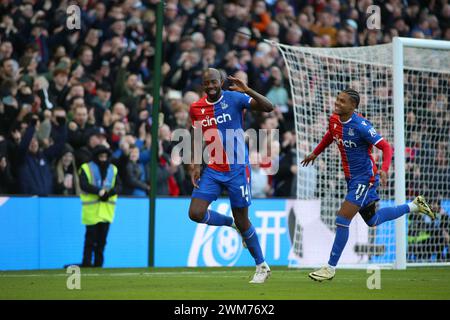 London, Großbritannien. Februar 2024. London, 24. Februar 2024: Während des Premier League-Spiels zwischen Crystal Palace und Burnley im Selhurst Park am 24. Februar 2024 in London. (Pedro Soares/SPP) Credit: SPP Sport Press Photo. /Alamy Live News Stockfoto