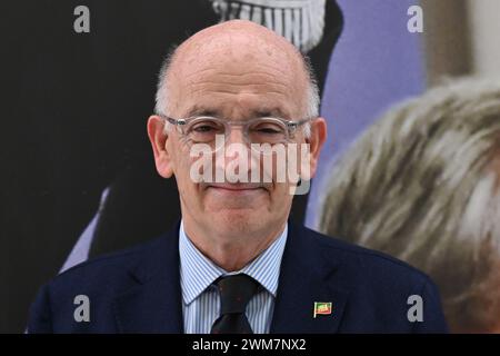 Francesco Paolo Sisto während des Nationalkongresses Forza Italia am 24. Februar 2024 im Palazzo dei Congressi in Rom, Italien. Stockfoto