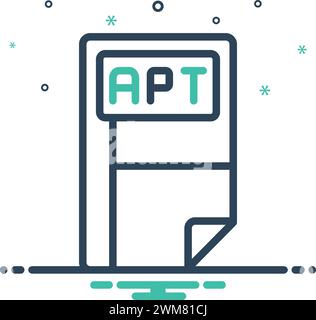 Symbol für apt, Alphabet Stock Vektor