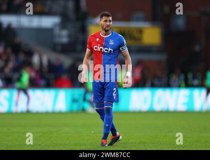 Selhurst Park, Selhurst, London, Großbritannien. Februar 2024. Premier League Football, Crystal Palace gegen Burnley; Joel Ward von Crystal Palace Credit: Action Plus Sports/Alamy Live News Stockfoto