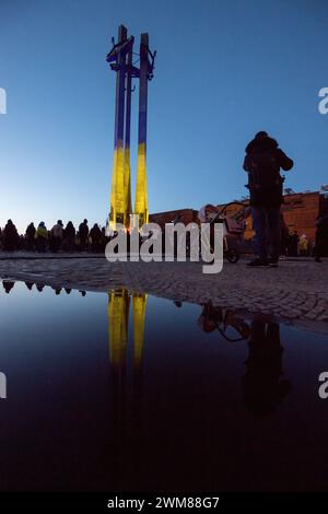 Danzig, Polen. 24. Februar 2024. 2. Jahrestag der russischen Agression auf der Ukraine © Wojciech Strozyk / Alamy Live News Stockfoto