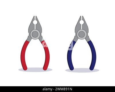 Art Illustration Symbol Objekt Arbeitsgeräte Design praktisches Arbeitslogo der Zange Stock Vektor