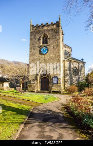 Die Pfarrkirche St. Martins im Derbyshire Peak District Dorf Stoney Middleton Stockfoto