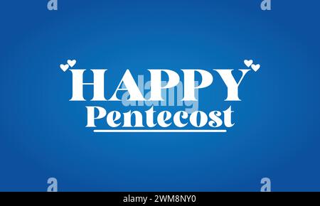 Happy Pentecost erstaunlicher Text und farbenfrohe Hintergrund-Illustration Design Stock Vektor