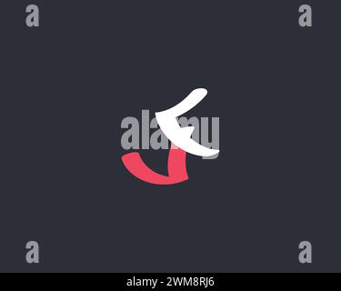 Kreative Letter VF Logo Design Vektorvorlage Stock Vektor