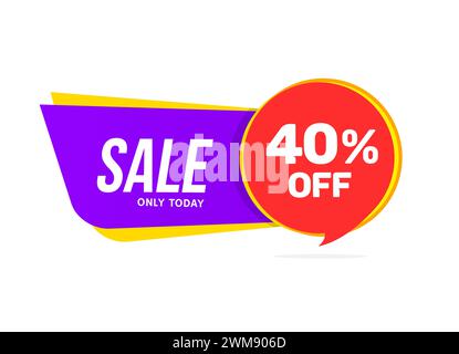 Rabattangebot für Werbebanner. Vorlage für „Big Sale“ mit 40 % Rabatt auf das Poster Stock Vektor
