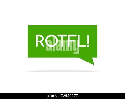 Rotfl lachende Comic-Sprechblase, Wollwortwolke-Zeichentrickillustration Stock Vektor