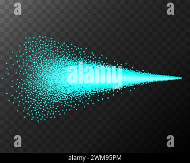 Sprühnebel-Zerstäuber. Vektorkosmetische Staubwirkung Luftschütz isoliert. Abbildung der Sprühstruktur Stock Vektor