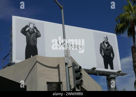 Los Angeles, Kalifornien, USA 23. Februar 2024 Michael Stipe von REM Saint Laurent Billboard am Sunset Blvd am 23. Februar 2024 in Los Angeles, Kalifornien, USA. Foto: Barry King/Alamy Stock Photo Stockfoto