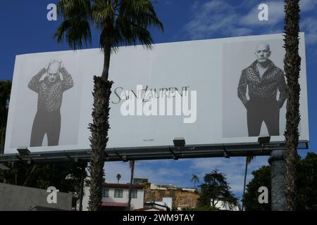 Los Angeles, Kalifornien, USA 23. Februar 2024 Michael Stipe von REM Saint Laurent Billboard am Sunset Blvd am 23. Februar 2024 in Los Angeles, Kalifornien, USA. Foto: Barry King/Alamy Stock Photo Stockfoto