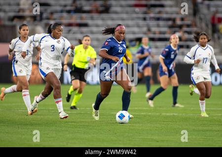 San Diego, USA. Februar 2024. San Diego, USA, 21. Februar 2024 CONCACAF Women's Gold Cup während des Gruppe B Women's Gold Cup Spiels zwischen Panama und Puerto Rico im Snapdragon Stadium in San Diego, Kalifornien. (Xavier Hernandez/SPP) Credit: SPP Sport Press Photo. /Alamy Live News Stockfoto
