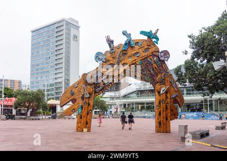 The Gateway (Waharoa), Skulpturen, Aotea Square, Queen Street, City Center, Auckland, Auckland Region, Neuseeland Stockfoto