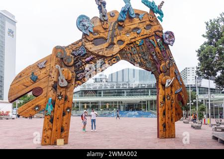 The Gateway (Waharoa), Skulpturen, Aotea Square, Queen Street, City Center, Auckland, Auckland Region, Neuseeland Stockfoto