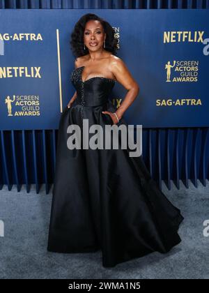 Los Angeles, USA. Februar 2024. Sheryl Lee Ralph geht auf dem roten Teppich bei den Screen Actors Guild Awards, die am Samstag, den 24. Februar 2024, im Shrine Auditorium und in der Expo Hall in Los Angeles, KALIFORNIEN, stattfanden. (Foto: Sthanlee B. Mirador/SIPA USA) Credit: SIPA USA/Alamy Live News Stockfoto