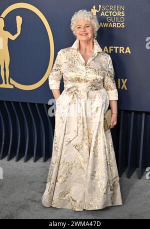Los Angeles, USA. Februar 2024. Los Angeles, Usa. Februar 2024. Annette Badland nimmt am Samstag, den 24. Februar 2023, an den 30. Jährlichen sag Awards im Shrine Auditorium and Expo Hall in Los Angeles, Kalifornien, Teil. Foto: Chris Chew/UPI Credit: UPI/Alamy Live News Credit: UPI/Alamy Live News Stockfoto