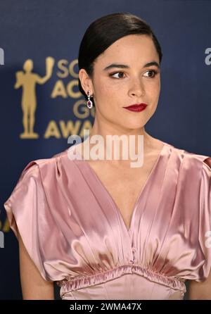Los Angeles, USA. Februar 2024. Los Angeles, Usa. Februar 2024. Juliana Canfield nimmt am Samstag, den 24. Februar 2023, an den 30. Jährlichen sag Awards im Shrine Auditorium and Expo Hall in Los Angeles, Kalifornien, Teil. Foto: Chris Chew/UPI Credit: UPI/Alamy Live News Credit: UPI/Alamy Live News Stockfoto