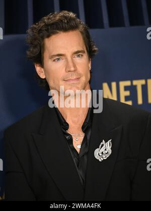 Los Angeles, USA. Februar 2024. Los Angeles, Usa. Februar 2024. Matt Bomer nimmt an den 30. Jährlichen sag Awards im Shrine Auditorium and Expo Hall in Los Angeles, Kalifornien, am Samstag, den 24. Februar 2023 Teil. Foto: Chris Chew/UPI Credit: UPI/Alamy Live News Credit: UPI/Alamy Live News Stockfoto