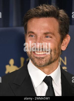 Los Angeles, USA. Februar 2024. Los Angeles, Usa. Februar 2024. Bradley Cooper nimmt an den 30. Jährlichen sag Awards im Shrine Auditorium and Expo Hall in Los Angeles, Kalifornien, am Samstag, den 24. Februar 2023 Teil. Foto: Chris Chew/UPI Credit: UPI/Alamy Live News Credit: UPI/Alamy Live News Stockfoto