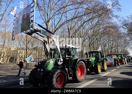 Demonstration von Bauern aus Nouvelle-Aquitaine im Südwesten Frankreichs in Bordeaux, der Hauptstadt der Region, um „Nein zur Liquidation der Franzosen zu sagen Stockfoto