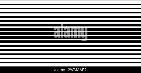 Farbverlauf mit Halbton. Verblasste schwarze Halbtonlinien. Hintergrund des Farbverlaufs. Horizontale abstrakte geometrische Textur mit parallelen Streifen Stock Vektor