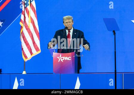 24. Februar 2024, Washington DC, District of Columbia, Vereinigte Staaten: Ehemaliger Präsident Donald J. Credit: ZUMA Press, Inc./Alamy Live News Stockfoto